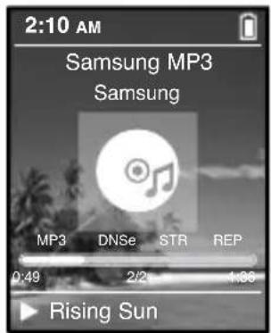 2:10 AM Samsung MP3 Samsung MP3 DNSe STR REP 0:49 2/2 4:35 Rising Sun