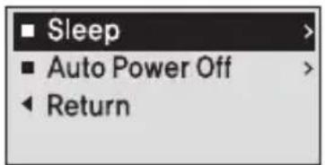 Sleep Auto Power Off Return