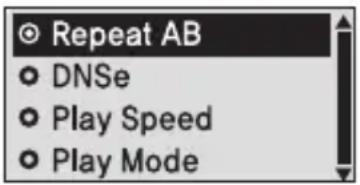 Repeat AB DNSe Play Speed Play Mode