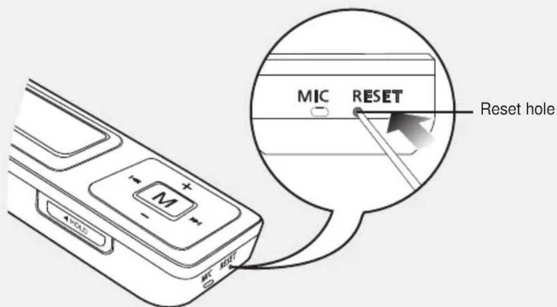 MIC RESET Reset hole
