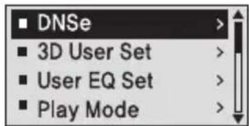 ■ DNSe ■ 3D User Set ■ User EQ Set ■ Play Mode