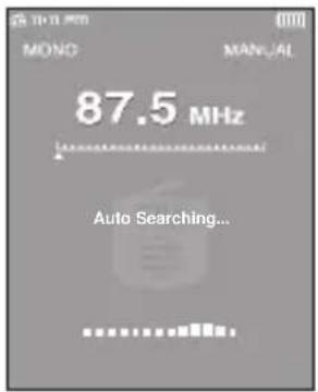 MONO 87.5 MHz AUTO SEARCHING...