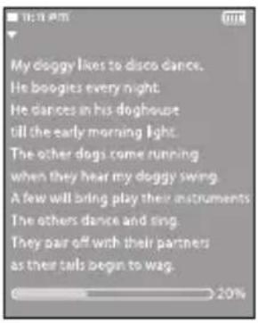 My doggy likes to disco dance. He boogies every night. He dances in his doghouse till the early morning light. The other dogs come running when they hear my doggy swing. A few will bring play their instruments The others dance and ring. They pair off with their partners as their tails begin to wag. → 20%