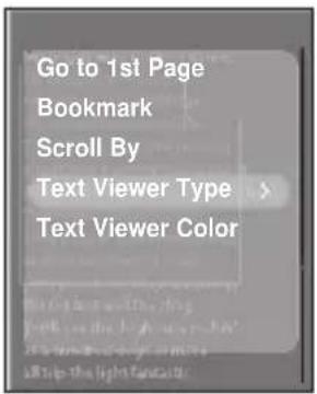 Go to 1st Page Bookmark Scroll By Text Viewer Type > Text Viewer Color