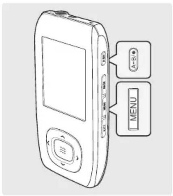 Diagram of a mobile phone with labeled ports and a menu, showing interface connections