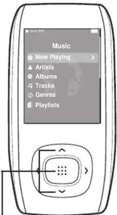 Music Now Playing > Artists Albums Tracks Genres Playlists