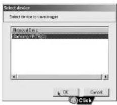 Select device Select device to save images Remove Drive Browse UP Topics OK Cancel