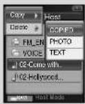 SAMSUNG YP-T8Q/ELS - I Transferring Files from an External Device to the Player - 2