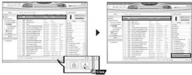 Screenshot of a web-based application interface showing two panels: one displaying a list of items with checkboxes, the other showing a table with names and prices.