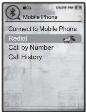 04:29 PM Mobile Phone Connect to Mobile Phone Redial Call by Number Call History