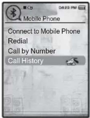 Mobile Phone Connect to Mobile Phone Redial Call by Number Call History