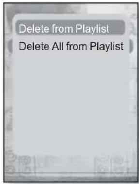 Delete from Playlist Delete All from Playlist