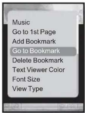 Music Go to 1st Page Add Bookmark Go to Bookmark Delete Bookmark Text Viewer Color Font Size View Type