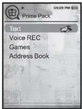 Prime Pack Text Voice REC Games Address Book