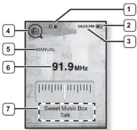 04:29 PM 1 2 3 4 5 MANUAL 6 91.9 MHz 7 Sweet Music Box Talk