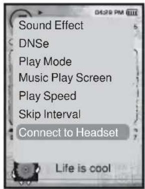 Sound Effect DNSe Play Mode Music Play Screen Play Speed Skip Interval Connect to Headset Life is cool