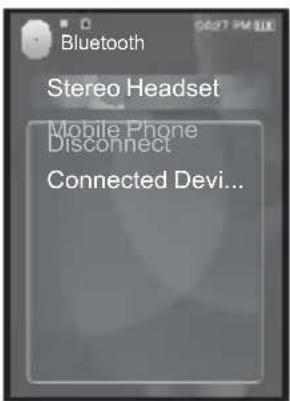Bluetooth Stereo Headset Mobile Phone Disconnect Connected Devi...