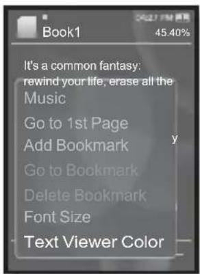 Book1 45.40% It's a common fantasy: rewind your life, erase all the Music Go to 1st Page Add Bookmark Go to Bookmark Delete Bookmark Font Size Text Viewer Color