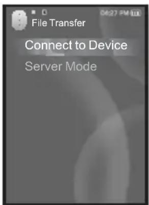 File Transfer Connect to Device Server Mode