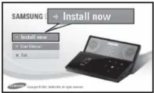 SAMSUNG → Install now → Install now → User/About × Exit