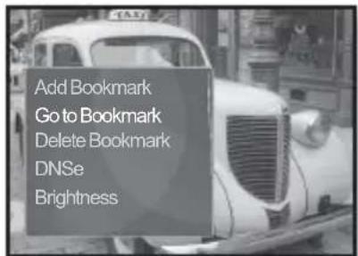 Add Bookmark Go to Bookmark Delete Bookmark DNSe Brightness