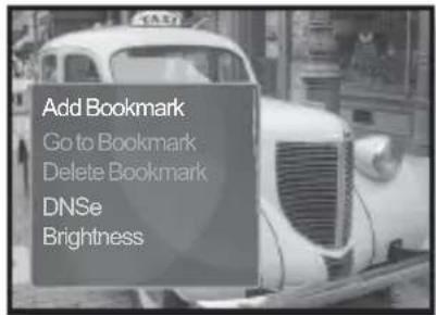 Add Bookmark Go to Bookmark Delete Bookmark DNSe Brightness