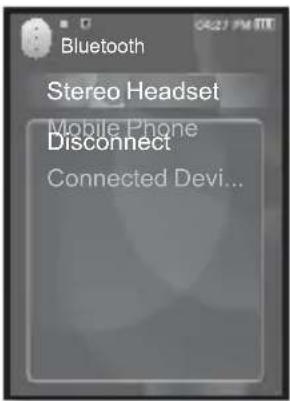 Bluetooth Stereo Headset Mobile Phone Disconnect Connected Devi...