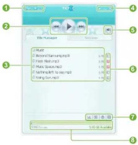 File Manager Music Beyond Samsung.mp3 Flash Hash.mp3 Music Space.mp3 Nothing left to say.mp3 Rising Skin.mp3 1.05 GB Available