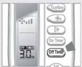 OFF TIMER 3.0 Hz Turbo On Timer Off Timer