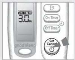 ON TIMER 3.0 Hz On Timer Off Timer Set Cancel good's sleep