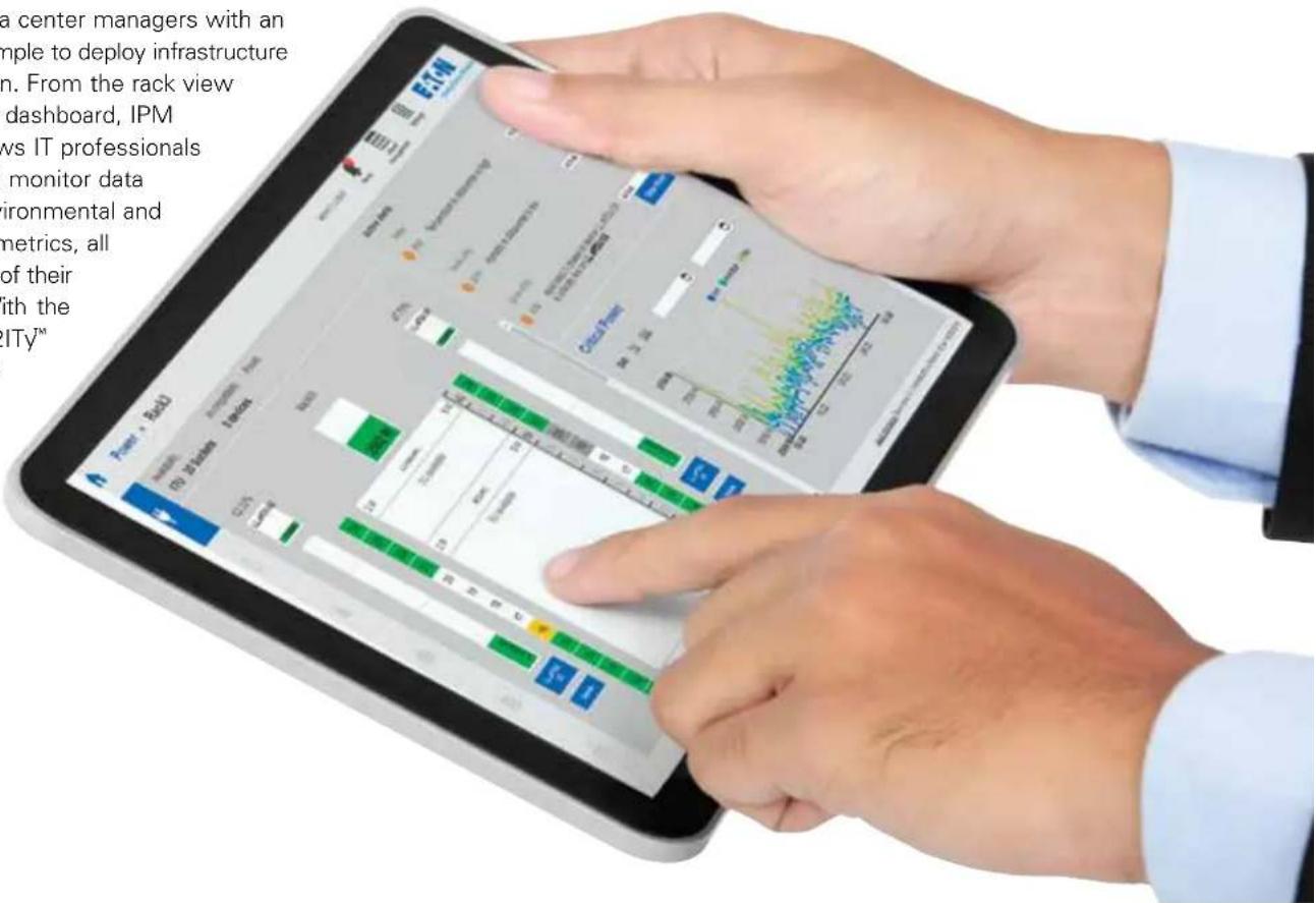 a center managers with an ample to deploy infrastructure n. From the rack view dashboard, IPM vs IT professionals monitor data vironmental and metrics, all of their with the ITy™