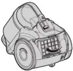 SAMSUNG SC07F50HV - CLEANING THE OUTLET FILTER - 3