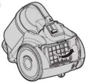 SAMSUNG SC07F50HV - CLEANING THE OUTLET FILTER - 6