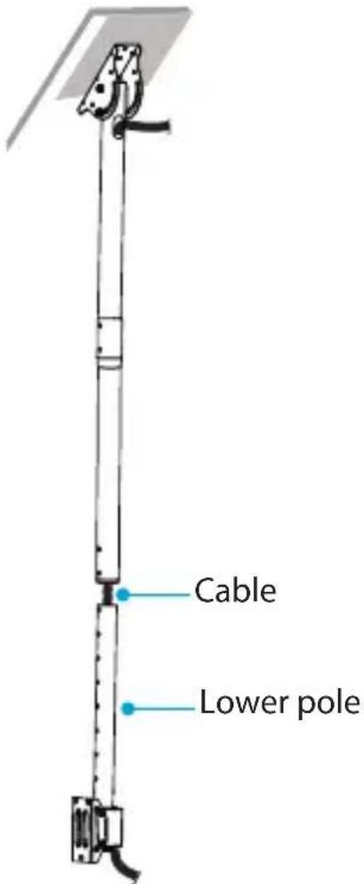 StarTech.com FPCEILPTBLP - Attach the middle pole to the ceiling mount and pole - 4