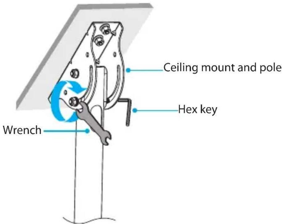 StarTech.com FPCEILPTBLP - Attach the ceiling mount and pole to the ceiling - 2
