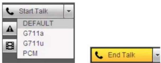 Start Talk DEFAULT G711a G711u PCM End Talk