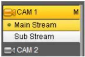CAM 1 • Main Stream Sub Stream CAM 2