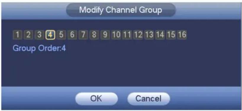 Modify Channel Group 1 2 3 4 5 6 7 8 9 10 11 12 13 14 15 16 Group Order:4 OK Cancel