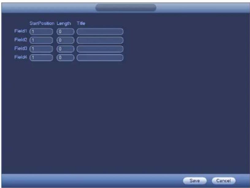 StartPosition Length Title Field1 1 0 Field2 1 0 Field3 1 0 Field4 1 0 Save Cancel