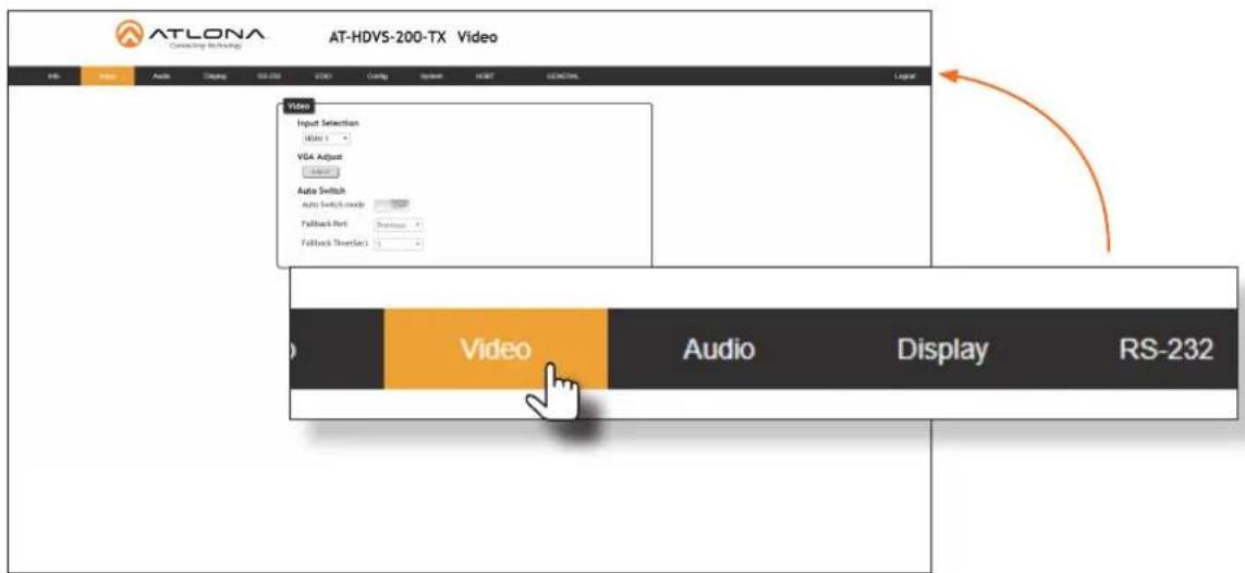 AT-LONA Drawing Technology AT-HDVS-200-TX Video File Edit Audio Dialog ISO-200 ISO Control Window HERT ISO2004 Video Input Selection Auto 1 VGA Adjust Auto Switch Auto Switch commands Pullback Port Pullback Transfer(S) Video Audio Display RS-232