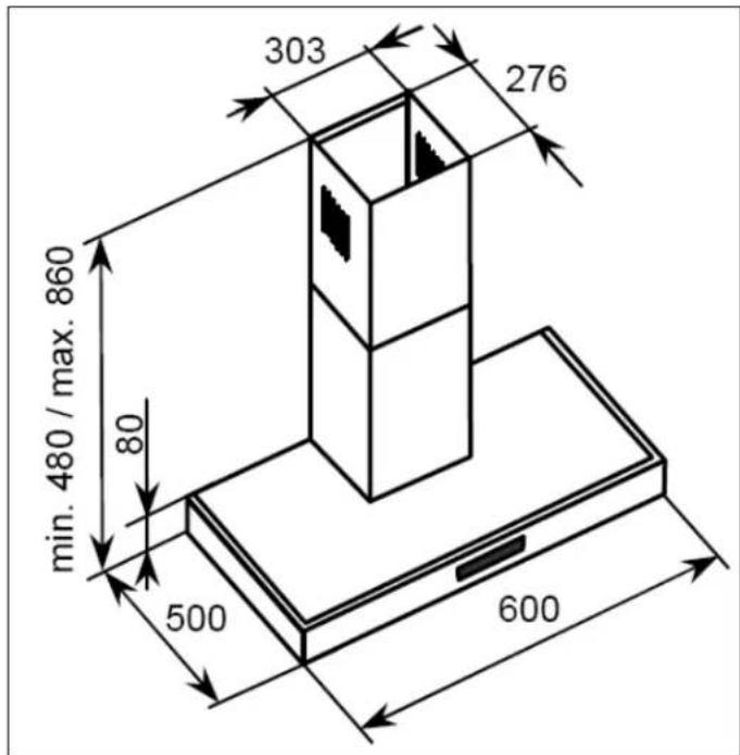 BAUMATIC BT9740SS - Specifications of your BTC6740SS cooker hood - 1