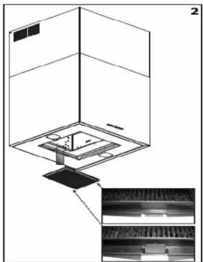BAUMATIC BT98SS - IMPORTANT: BEFORE ATTEMPTING TO FIT OR REMOVE THE CARBON FILTERS, YOU MUST ENSURE THAT YOU HAVE DISCONNECTED THE COOKER HOOD FROM YOUR MAINS SUPPLY. - 2