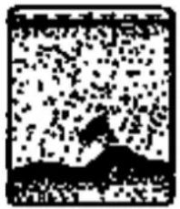 Scanned text image with pixelated and distorted characters, possibly from a document or label