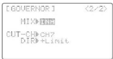 [GOVERNOR] <2/2> MIX#0000 CUT-CH#CH? DIR#+Limit