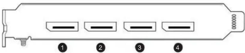 Diagram of a device with four labeled components, showing internal structure and mounting base.