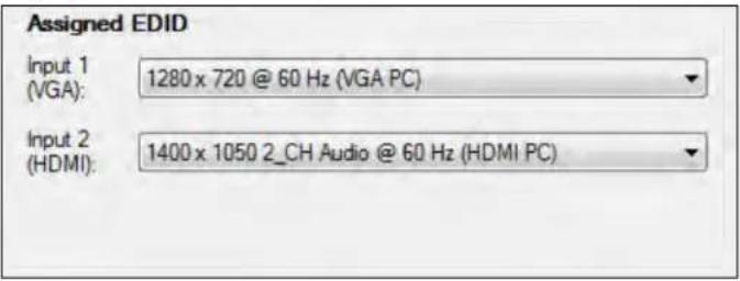 Extron FOX T UWP 302 SM - Assigned EDID panel - 1