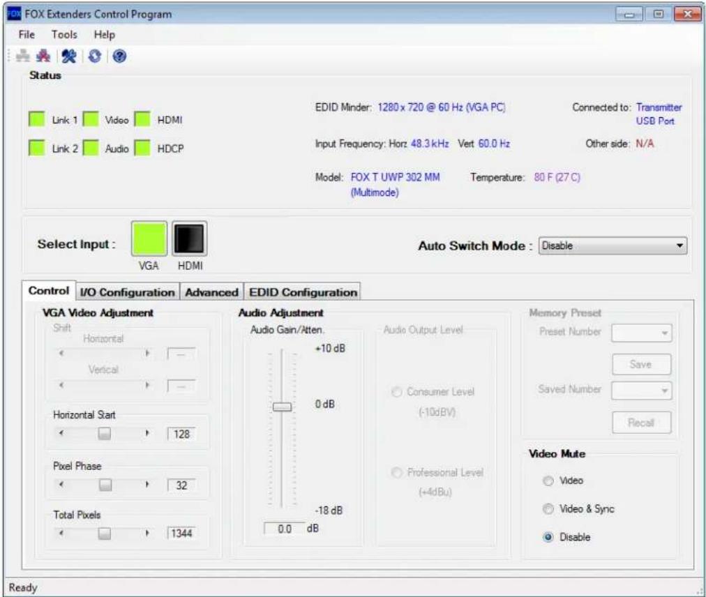 Extron FOX T UWP 302 SM - Main Screen - 1