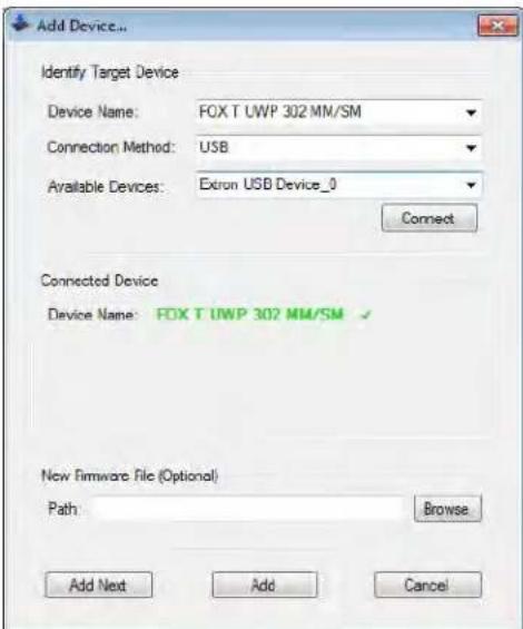Extron FOX T UWP 302 SM - Installing Firmware with Firmware Loader - 1