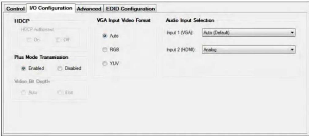 Extron FOX T UWP 302 SM - I/O Configuration Tab - 1