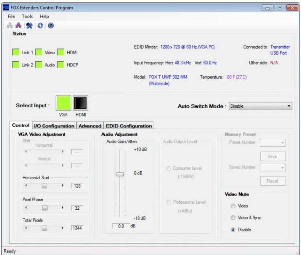 Extron FOX T UWP 302 SM - Using the Software - 1